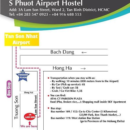 S Phuot Sai Gon Hostel - 3A Lam Son, Ward 2, Tan Binh District โฮจิมินห์ซิตี้ ภายนอก รูปภาพ